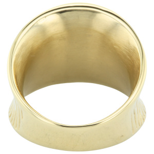 Damen Ring Edelstahl gelbgoldfarben beschichtet breit