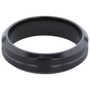 Herren Ring Edelstahl matt schwarz beschichtet