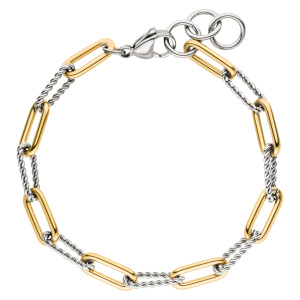 Preview: Armband Edelstahl goldfarben beschichtet 21,5 cm