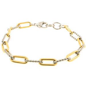 Preview: Armband Edelstahl goldfarben beschichtet 21,5 cm