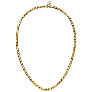 Collier Halskette Edelstahl goldfarben beschichtet 47 cm