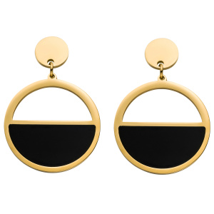 Preview: Ohrhänger aus Edelstahl goldfarben beschichtet