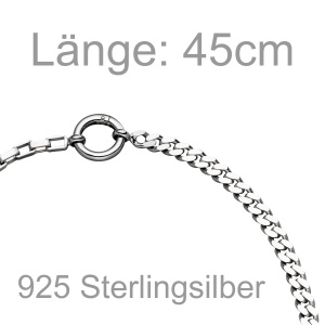 Collier Halskette 925 Sterling Silber 45 cm