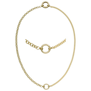 Collier Halskette 925 Sterling Silber vergoldet 43 cm