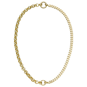 Collier Halskette 925 Sterling Silber vergoldet 45 cm