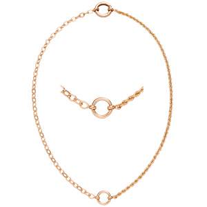 Collier 925 Sterling Silber rotgold vergoldet 42 cm