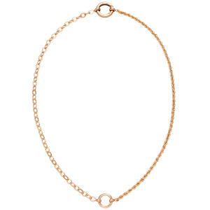 Preview: Collier 925 Sterling Silber rotgold vergoldet 42 cm