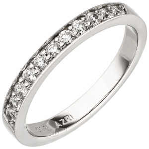 Damen Ring 925 Sterling Silber 11 Zirkonia