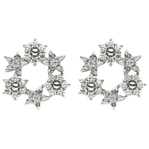 Ohrstecker Blume 925 Sterling Silber 42 Zirkonia Ohrringe