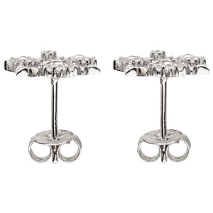 Ohrstecker Blume 925 Sterling Silber 42 Zirkonia Ohrringe