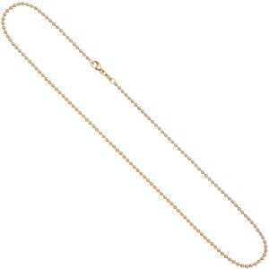 Kugelkette 585 Rotgold 2,0 mm 45 cm Gold Kette Halskette Rotgoldkette Karabiner