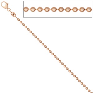 Kugelkette 585 Rotgold 2,0 mm 45 cm Gold Kette Halskette Rotgoldkette Karabiner