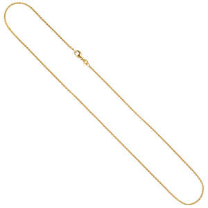 Preview: Rund-Ankerkette 750 Gold Gelbgold 1,1 mm 45 cm Kette Halskette Goldkette