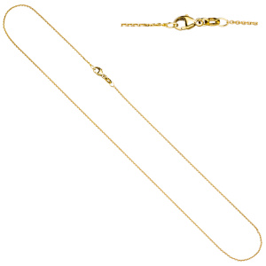 Ankerkette 750 Gold Gelbgold diamantiert 1,1 mm 45 cm Kette Halskette Karabiner