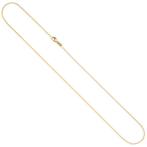 Preview: Ankerkette 750 Gold Gelbgold diamantiert 1,3 mm 45 cm Kette Halskette Karabiner