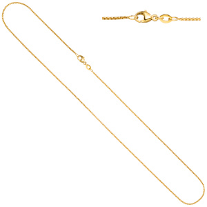 Rund-Venezianerkette 750 Gold Gelbgold 1,2 mm 45 cm Goldkette Karabiner