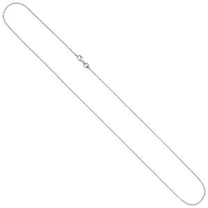 Preview: Zopfkette 950 Platin 1,0 mm 45 cm Kette Halskette Karabiner