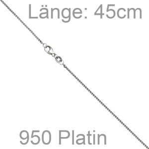 Preview: Venezianerkette 950 Platin 1,2 mm 45 cm Kette Halskette Karabiner