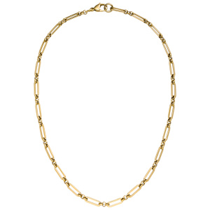 Preview: Collier Halskette Edelstahl goldfarben 45 cm