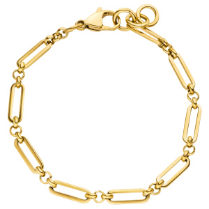 Preview: Armband Edelstahl goldfarben 20 cm
