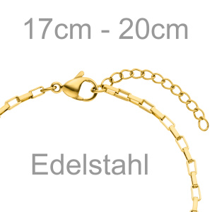 Armband Edelstahl goldfarben 20 cm
