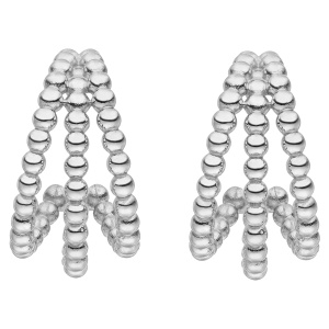 Preview: Halbcreolen 925 Sterling Silber Ohrringe Creolen