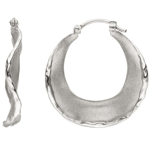 Creolen 925 Sterling Silber mattiert Ohrringe