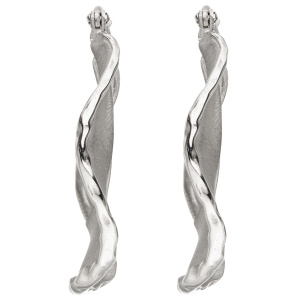 Preview: Creolen 925 Sterling Silber mattiert Ohrringe