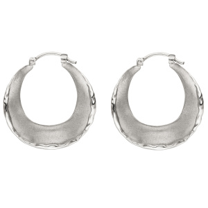 Preview: Creolen 925 Sterling Silber mattiert Ohrringe