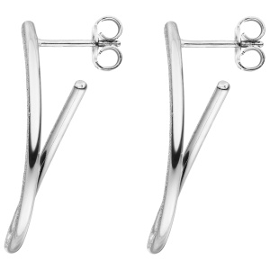 Halbcreolen 925 Sterling Silber Ohrringe Creolen
