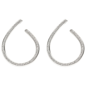 Halbcreolen 925 Sterling Silber Ohrringe Creolen