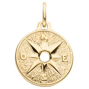 Anhänger Kompass 375 Gold Gelbgold