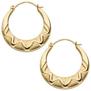 Preview: Creolen 375 Gold Gelbgold Ohrringe