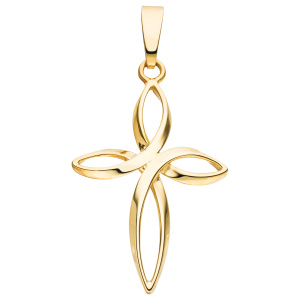 Anhänger Kreuz 375 Gold Gelbgold Kreuzanhänger