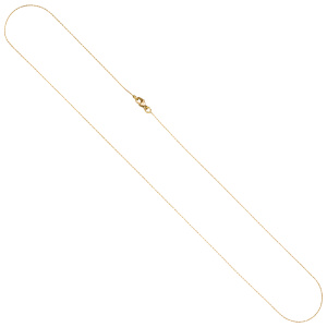 Ankerkette 750 Gold Gelbgold diamantiert 0,4 mm 45 cm Kette Halskette Karabiner