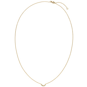 Collier Halskette 750 Gold Gelbgold 6 Diamanten Brillanten 45 cm