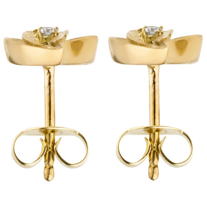 Ohrstecker Tropfen 585 Gold Gelbgold 4 Diamanten Brillanten