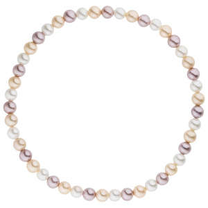 Armband Muschelkern Perlen multicolor 4 mm 17 cm Perlenarmband