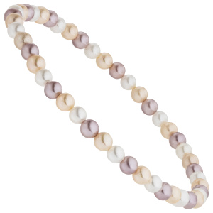 Armband Muschelkern Perlen multicolor 4 mm 17 cm Perlenarmband
