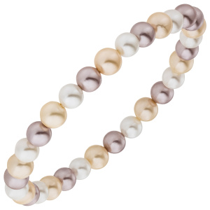 Armband Muschelkern Perlen multicolor 6 mm 17 cm Perlenarmband