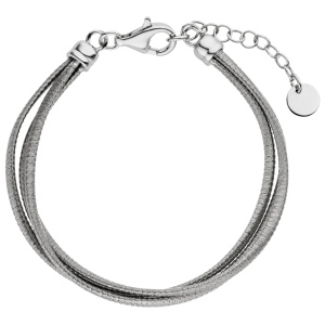 Armband 3-reihig 925 Sterling Silber matt 20 cm Silberarmband