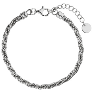 Preview: Armband verschlungen 925 Sterling Silber 20 cm Silberarmband