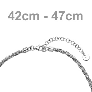 Collier Halskette 925 Sterling Silber 47 cm Kette Silberkette