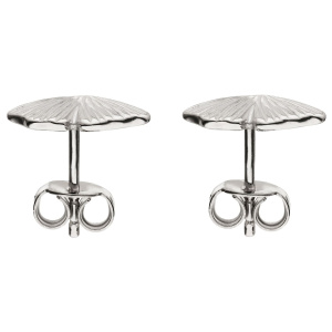 Ohrstecker Ginkgo 925 Sterling Silber mattiert Ohrringe Silberohrringe