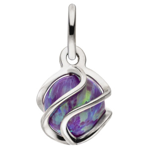 Anhänger 925 Sterling Silber 1 Opal blau