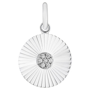 Anhänger Sonne 925 Sterling Silber 7 Zirkonia