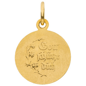 Anhänger Schutzengel 333 Gold Gelbgold mattiert Goldanhänger