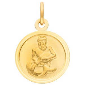 Anhänger Sternzeichen Wassermann rund 333 Gold Gelbgold matt
