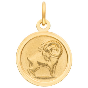 Anhänger Sternzeichen Widder rund 333 Gold Gelbgold matt