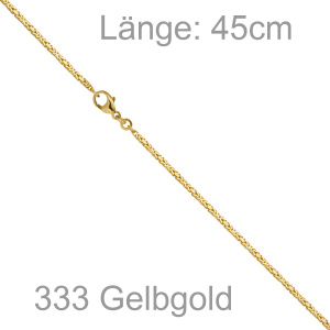 Preview: Königskette 333 Gold Gelbgold massiv 45 cm Kette Halskette Goldkette